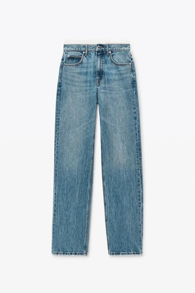 Alexander Wang Denim Women PreStyled Denim Jeans With Pointelle Waistband
