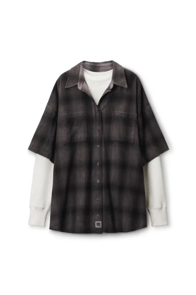 Alexander Wang Dresses Women PreStyled Shadow Plaid Shirtdress