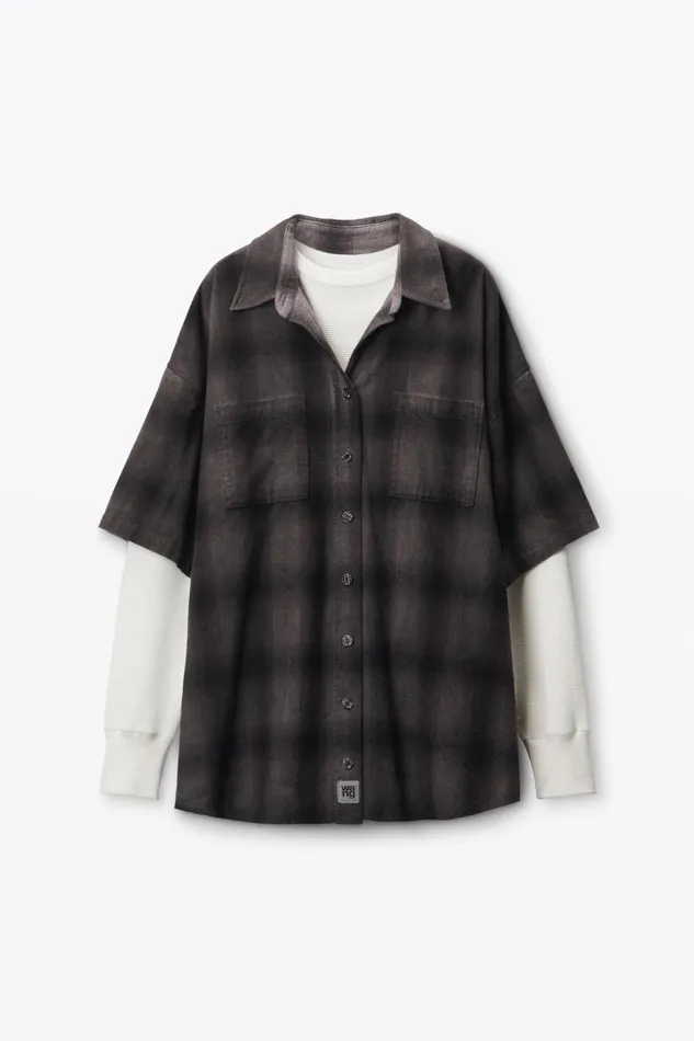 Alexander Wang Dresses Women PreStyled Shadow Plaid Shirtdress