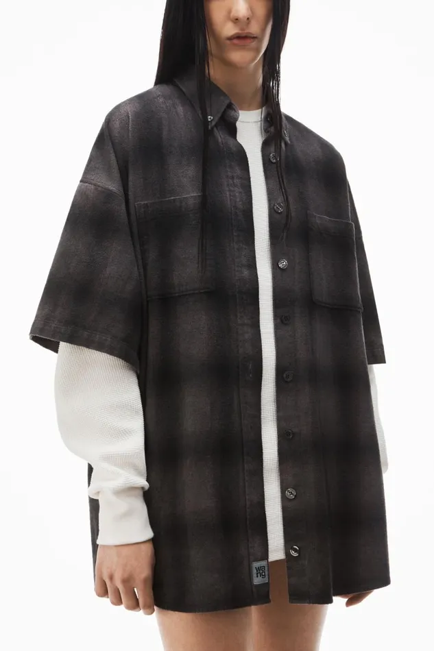 Alexander Wang Dresses Women PreStyled Shadow Plaid Shirtdress