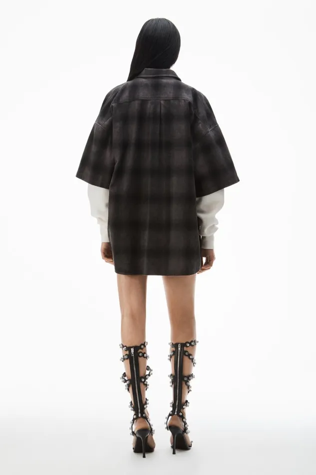Alexander Wang Dresses Women PreStyled Shadow Plaid Shirtdress