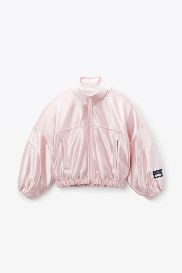 Alexander Wang Jackets Women Cropped Track Jacket With Piping
