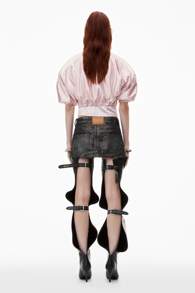 Alexander Wang Jackets Women Cropped Track Jacket With Piping