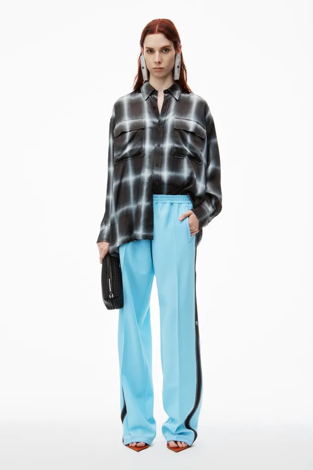 Alexander Wang Pants Women Track Pant With Logo Tape In Pique