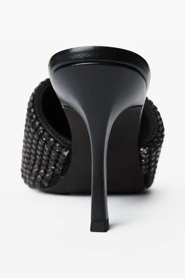 Alexander Wang Shoes Women Heiress 85mm Mule Sandal In Crystal Mesh