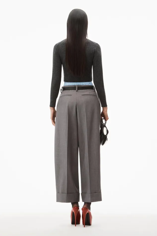 Alexander Wang Sweaters Women Crystal Hotfix Shrunken Cardigan In Wool