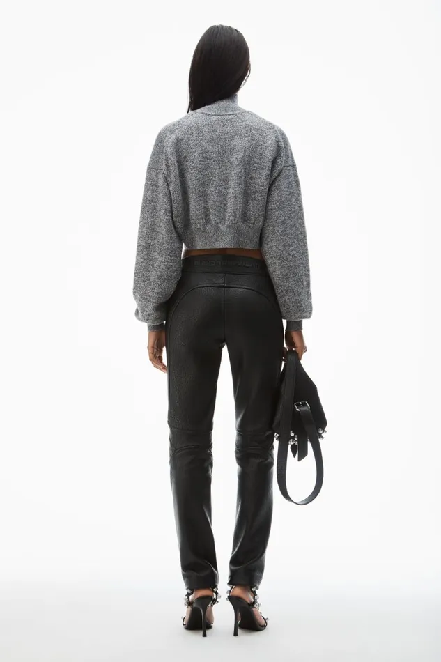 Alexander Wang Sweaters Women LogoEmbossed Cropped Sweater