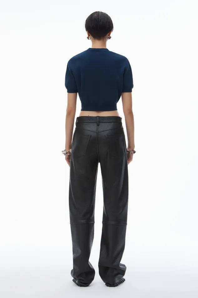 Alexander Wang Sweaters Women LogoEmbossed Tee In RibKnit