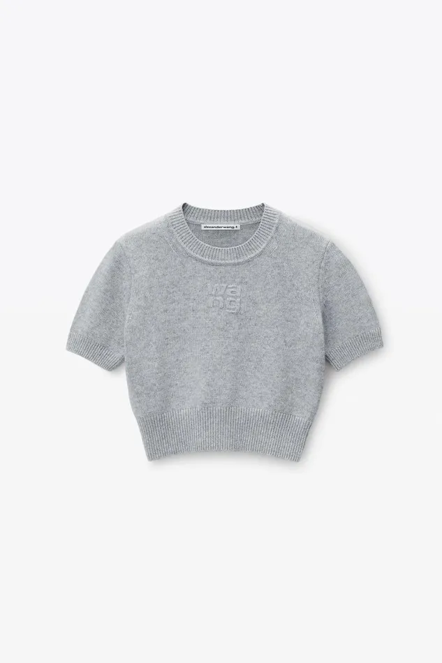 Alexander Wang Sweaters Women Short Sleeve Cropped Pullover