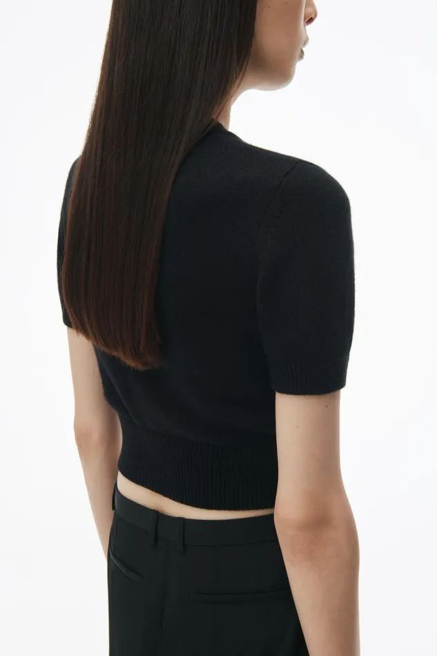 Alexander Wang Sweaters Women Short Sleeve Cropped Pullover