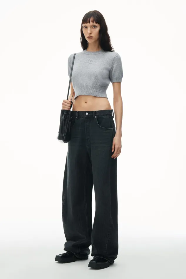 Alexander Wang Sweaters Women Short Sleeve Cropped Pullover