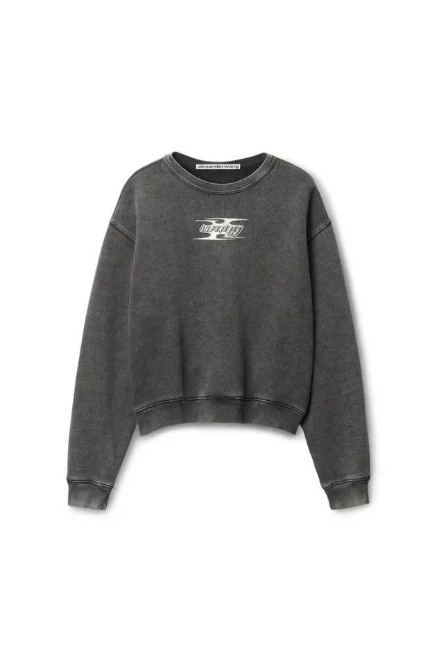 Alexander Wang Sweatshirts Women Blade LogoEmbossed Sweatshirt In Cotton Terry Alexander Wang Sweatshirts Women Blade LogoEmbossed Sweatshirt In Cotton Terry