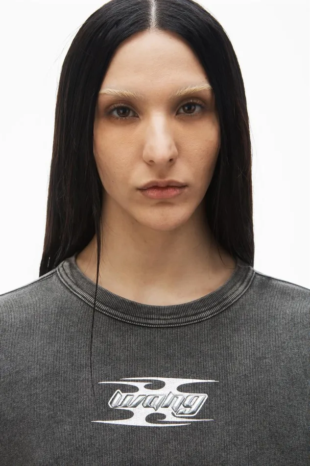Alexander Wang Sweatshirts Women Blade LogoEmbossed Sweatshirt In Cotton Terry