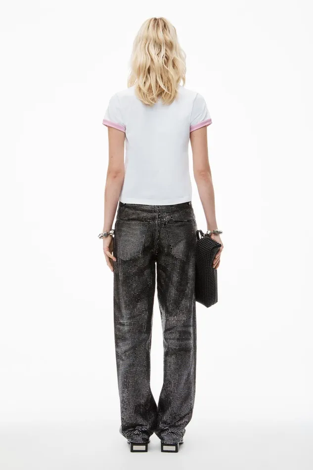 Alexander Wang TShirts Women Sugar Baby Ringer Tee In Cotton Jersey