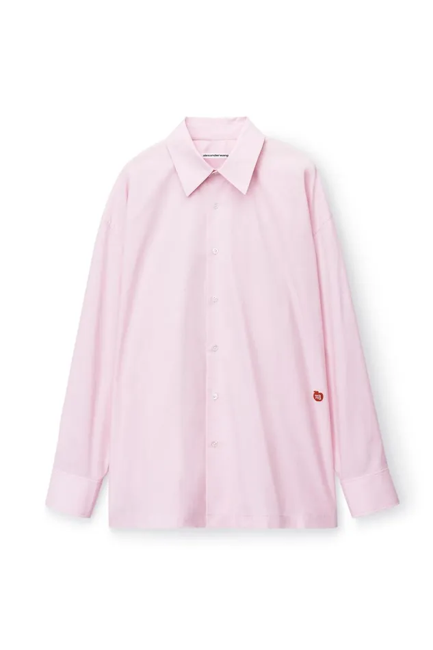 Alexander Wang Tops and Shirts Women Button Up Long Sleeve Boyfriend Shirt In Cotton With Logo