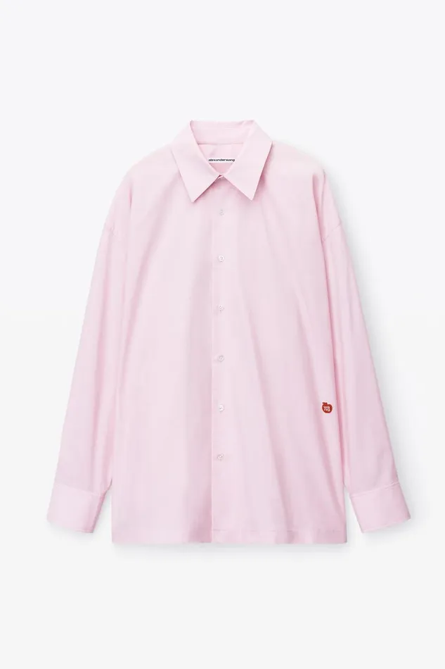 Alexander Wang Tops and Shirts Women Button Up Long Sleeve Boyfriend Shirt In Cotton With Logo