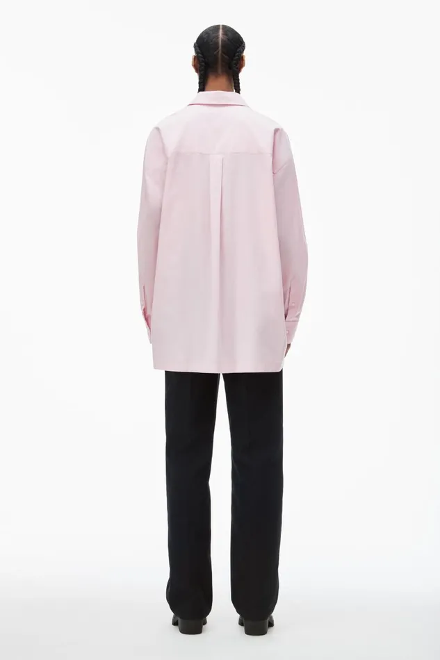 Alexander Wang Tops and Shirts Women Button Up Long Sleeve Boyfriend Shirt In Cotton With Logo