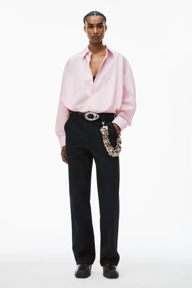 Alexander Wang Tops and Shirts Women Button Up Long Sleeve Boyfriend Shirt In Cotton With Logo