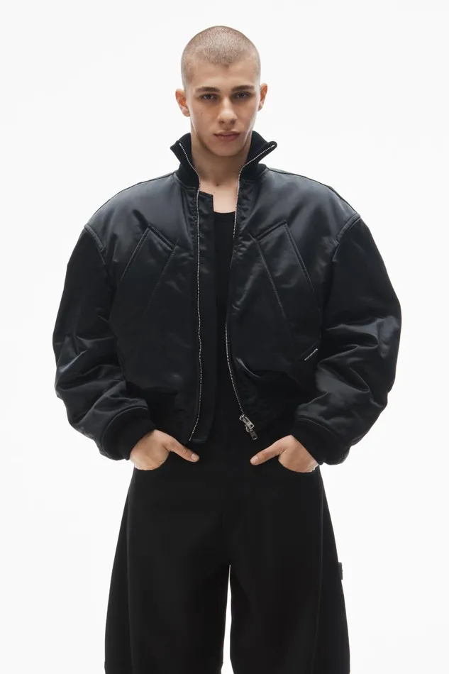 Alexander Wang UnisexWomenMen Bomber Jacket In Sateen