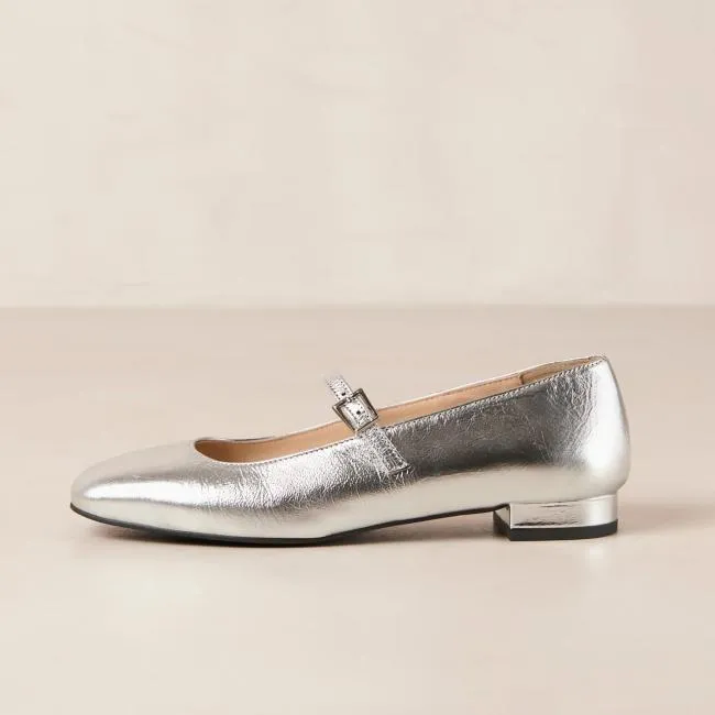 ALOHAS Ballet Flats Por Do Sol 8211 Silver Ballet Pumps 8211 Women