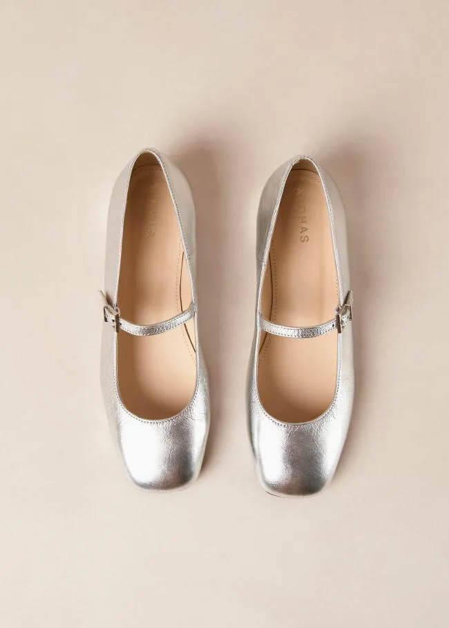ALOHAS Ballet Flats Por Do Sol 8211 Silver Ballet Pumps 8211 Women