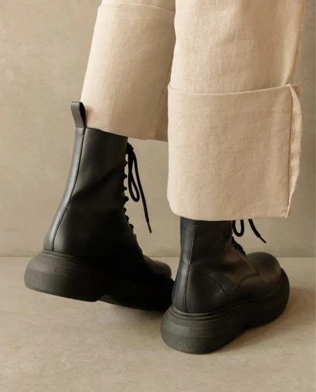 ALOHAS Boots Gouache 8211 Black Vegan Leather Boots 8211 Women