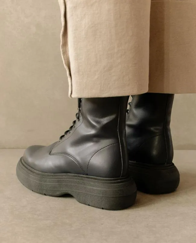 ALOHAS Boots Gouache 8211 Black Vegan Leather Boots 8211 Women