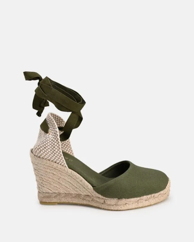 ALOHAS Espadrilles Clara By Day 8211 Green Canvas Espadrilles 8211 Women