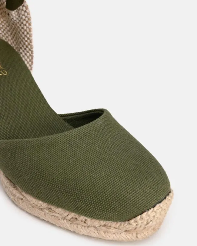 ALOHAS Espadrilles Clara By Day 8211 Green Canvas Espadrilles 8211 Women
