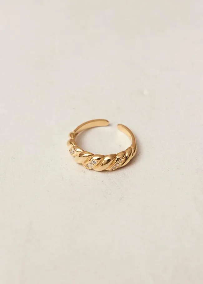 ALOHAS Jewelry Cyborg 8211 Gold And Crystal Ring 8211 Women