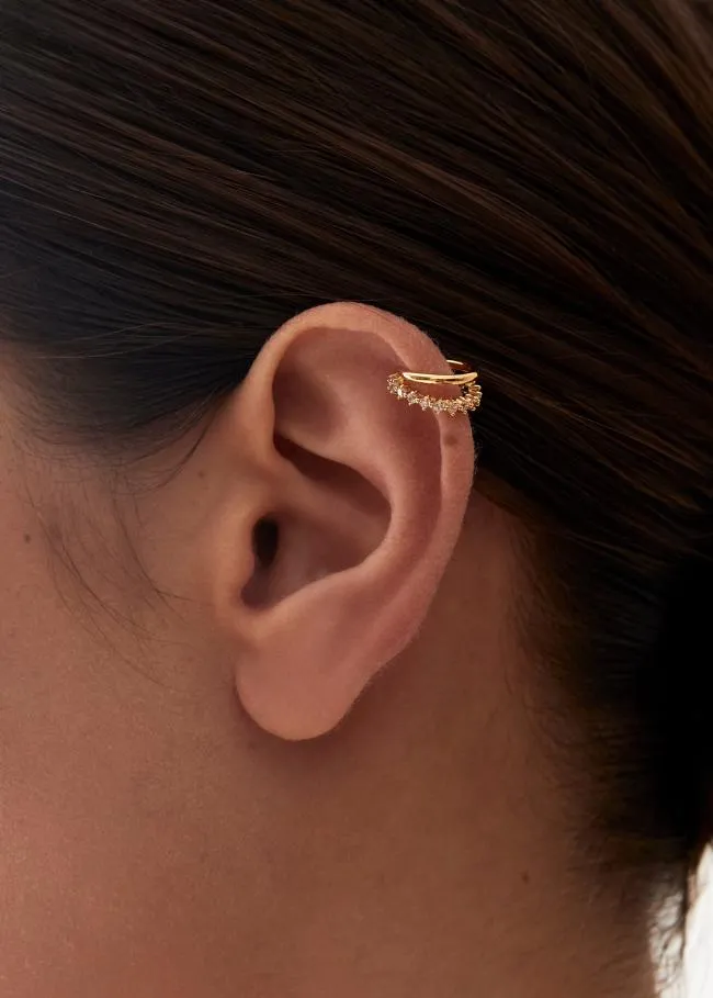 ALOHAS Jewelry Starla 8211 Gold Ear Cuff With Crystals 8211 Women