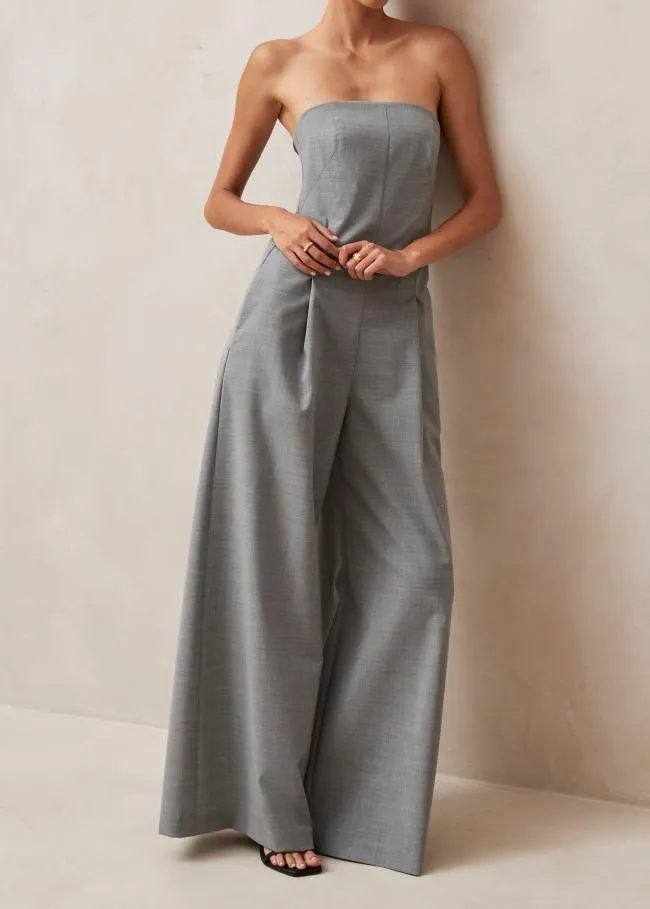 ALOHAS Jumpsuits Elisa 8211 Grey WoolBlend Jumpsuit 8211 Women