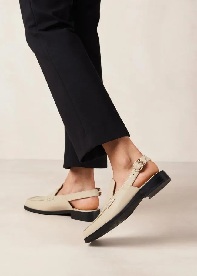 ALOHAS Loafers Abe 8211 Cream Slingback Loafers 8211 Women