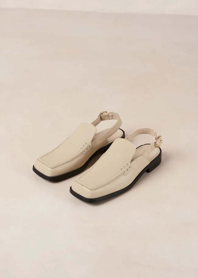 ALOHAS Loafers Abe 8211 Cream Slingback Loafers 8211 Women