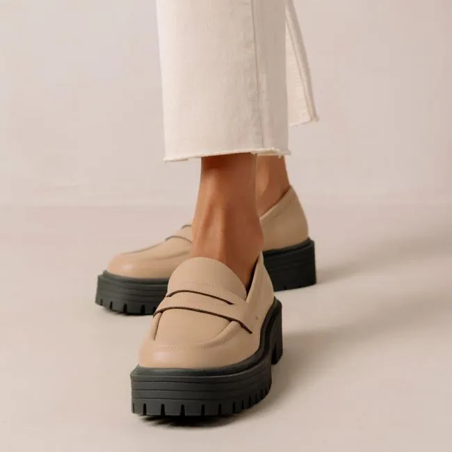 ALOHAS Loafers Mask 8211 Beige Vegan Leather Loafers 8211 Women