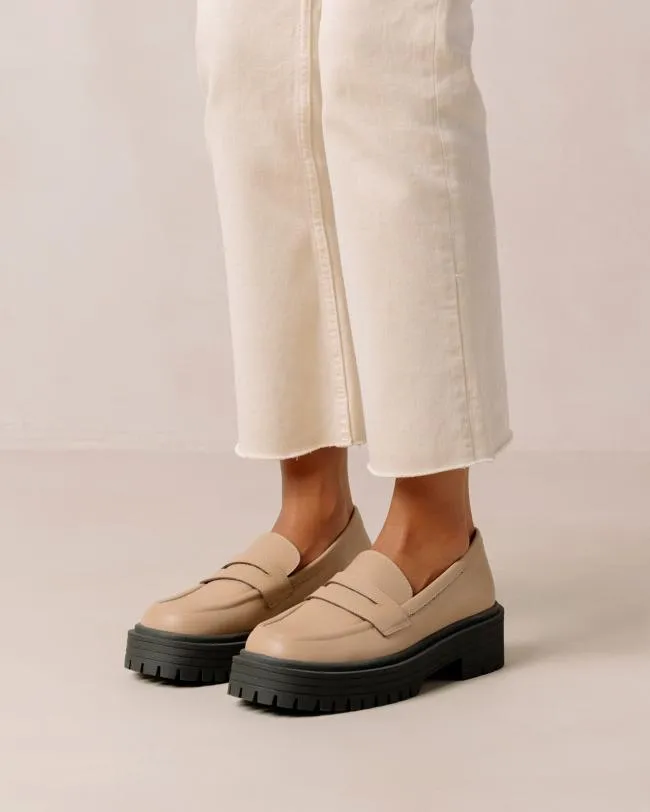 ALOHAS Loafers Mask 8211 Beige Vegan Leather Loafers 8211 Women