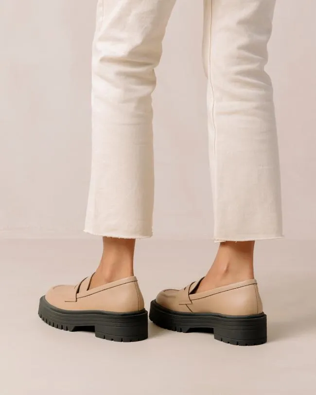 ALOHAS Loafers Mask 8211 Beige Vegan Leather Loafers 8211 Women
