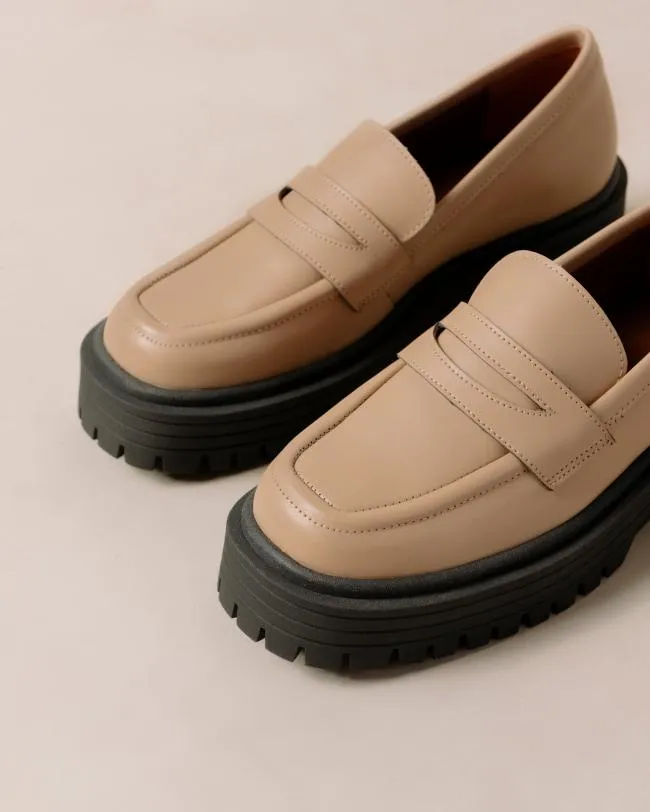 ALOHAS Loafers Mask 8211 Beige Vegan Leather Loafers 8211 Women