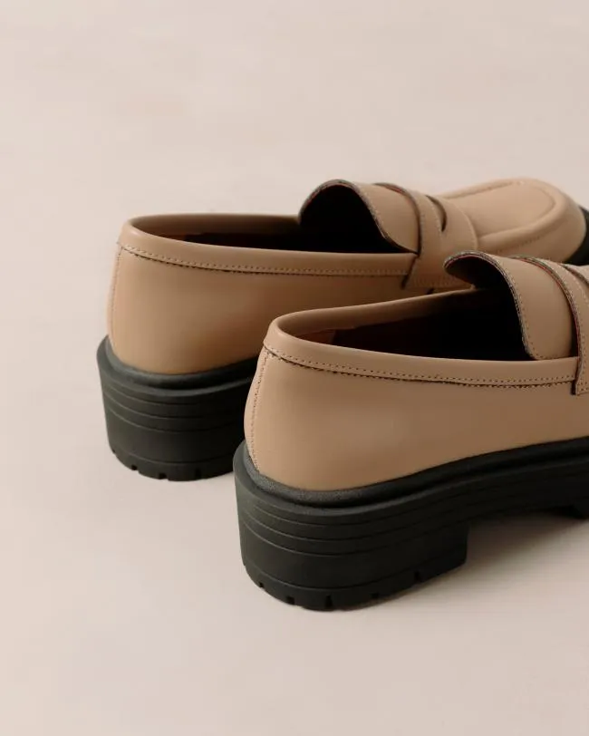 ALOHAS Loafers Mask 8211 Beige Vegan Leather Loafers 8211 Women