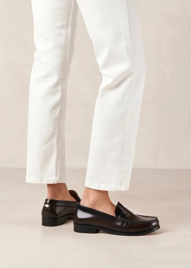 ALOHAS Loafers Rivet 8211 Brown Leather Loafers 8211 Women