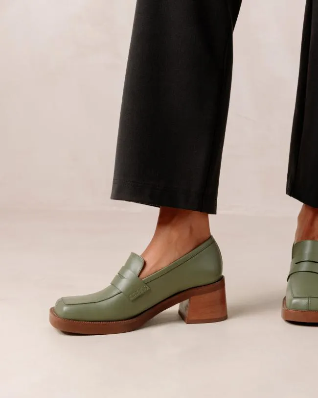 ALOHAS Loafers Roxanne 8211 Green Leather Loafers 8211 Women
