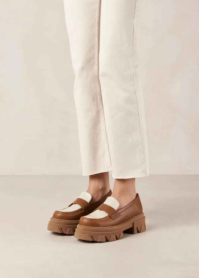 ALOHAS Loafers Trailblazer Bicolor 8211 White And Brown Leather Loafers 8211 Women