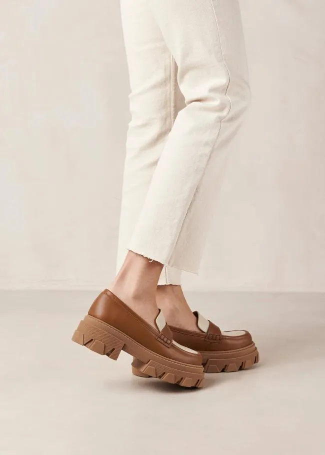 ALOHAS Loafers Trailblazer Bicolor 8211 White And Brown Leather Loafers 8211 Women