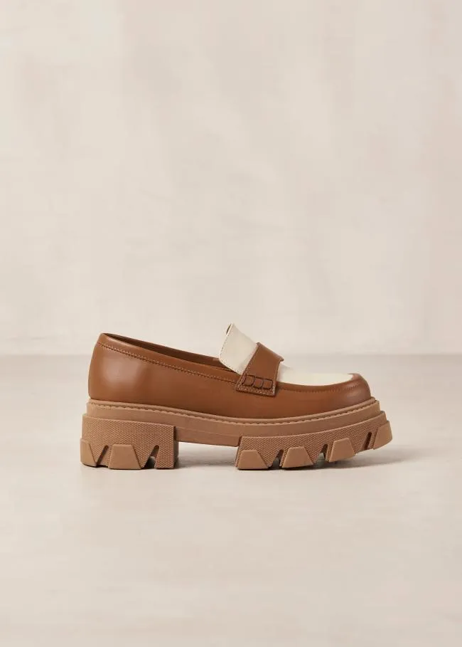 ALOHAS Loafers Trailblazer Bicolor 8211 White And Brown Leather Loafers 8211 Women