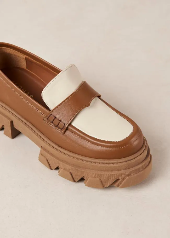 ALOHAS Loafers Trailblazer Bicolor 8211 White And Brown Leather Loafers 8211 Women