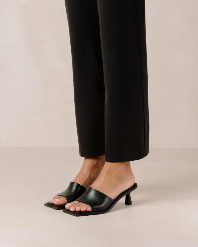 ALOHAS Mules Daphne 8211 Black Leather Sandals 8211 Women