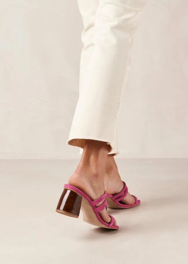 ALOHAS Mules Indiana 8211 Pink Leather Sandals 8211 Women