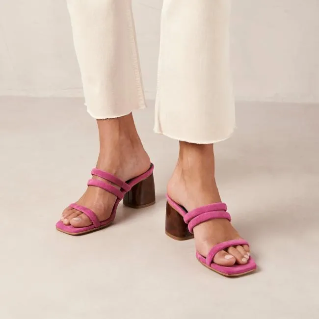 ALOHAS Mules Indiana 8211 Pink Leather Sandals 8211 Women