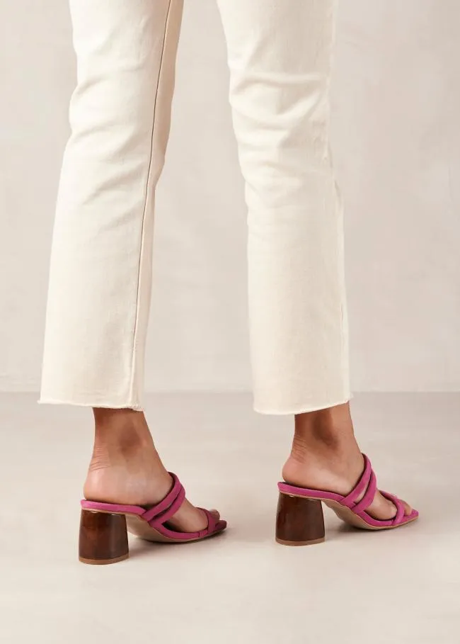 ALOHAS Mules Indiana 8211 Pink Leather Sandals 8211 Women