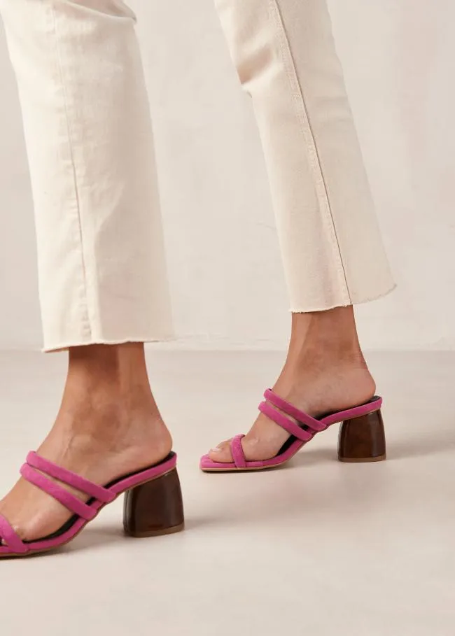 ALOHAS Mules Indiana 8211 Pink Leather Sandals 8211 Women